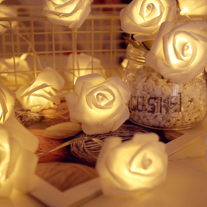 Warm White Rose Fairy Lights 3m