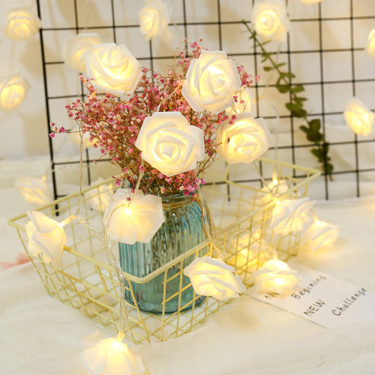 Warm White Rose Fairy Lights 3m