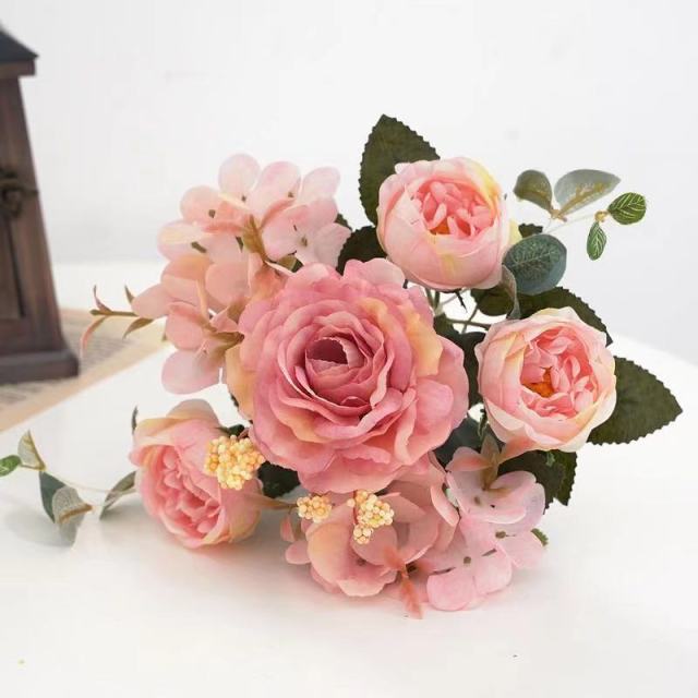 Vintage Bouquet of Rose, Hydrangea & Peony